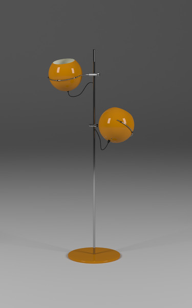 3d model of seventies standing lamp - Seventies standing lamp by fittingmedia